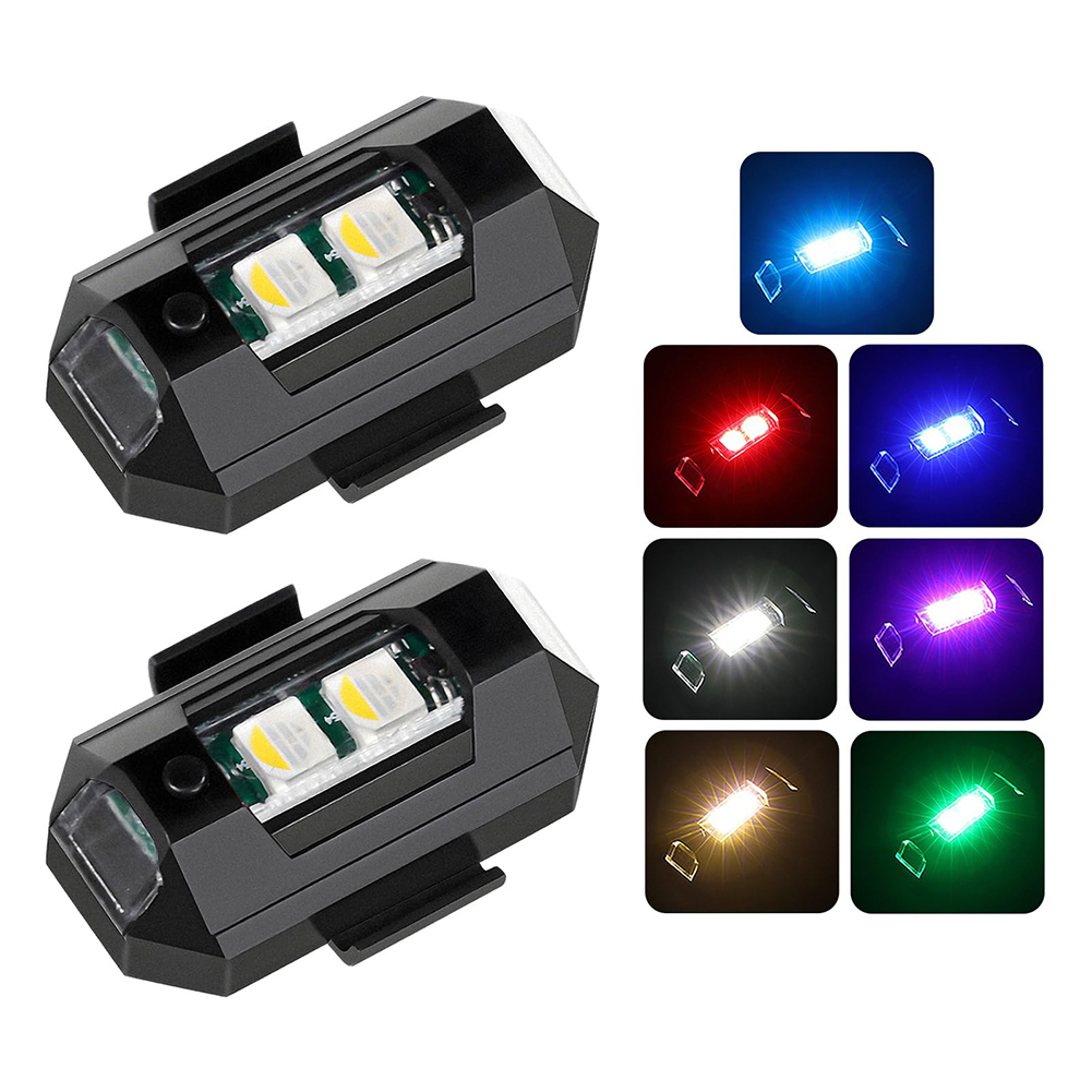 Sos Light Strobe - 2 قطعة أضواء LED صغيرة ستروب