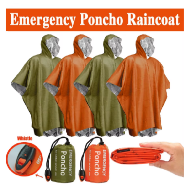 Emergency Poncho Rain - معطف واق من المطر حراري من