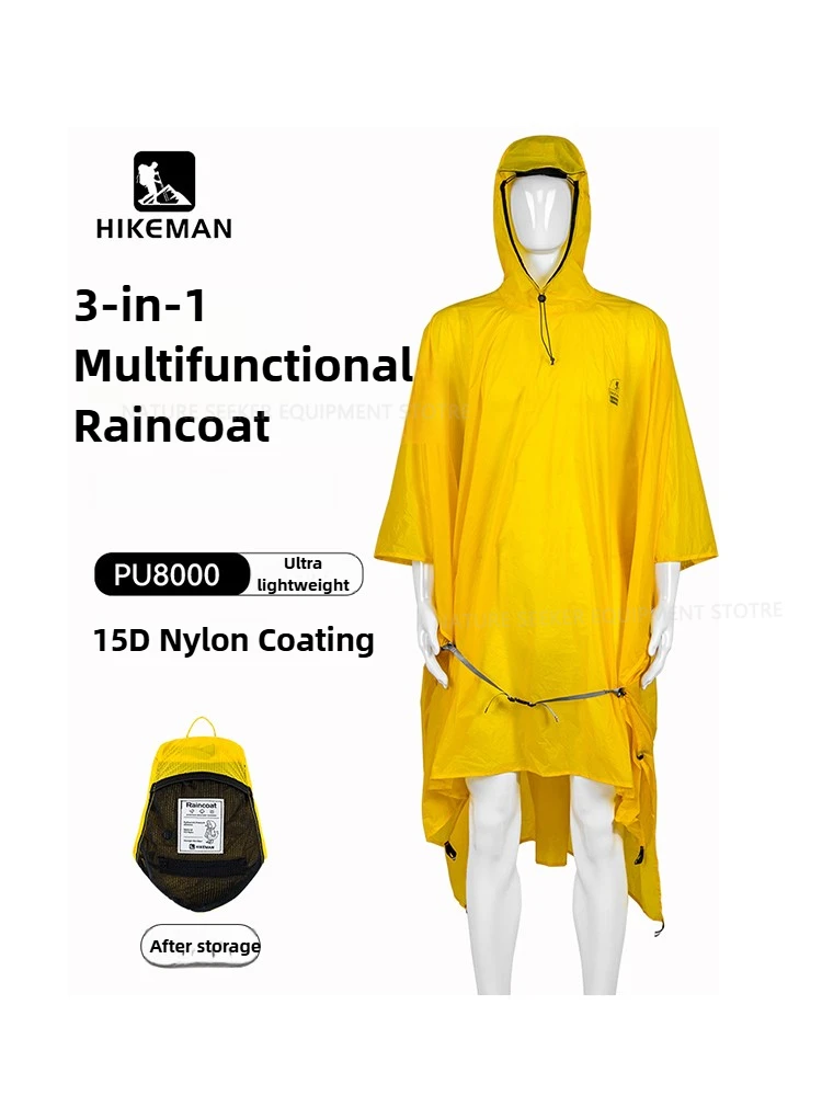 Emergency Poncho Rain - 15D/210T معطف واق من المطر مقاوم