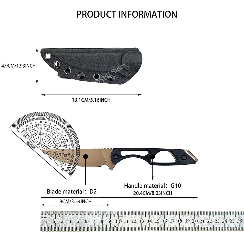 معدات متعددة الأغراض للأنشطة ا - مراجعة Bushcraft Knife Fixed وسعره