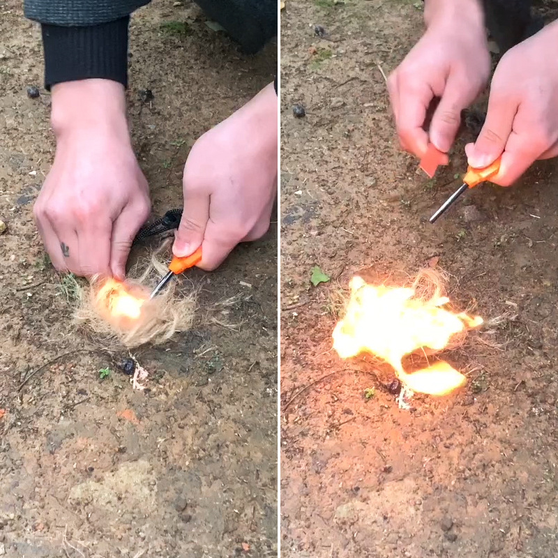 مشغل نار من الصوان للبقاء في ا - مراجعة Magnesium Fire Starter وسعره