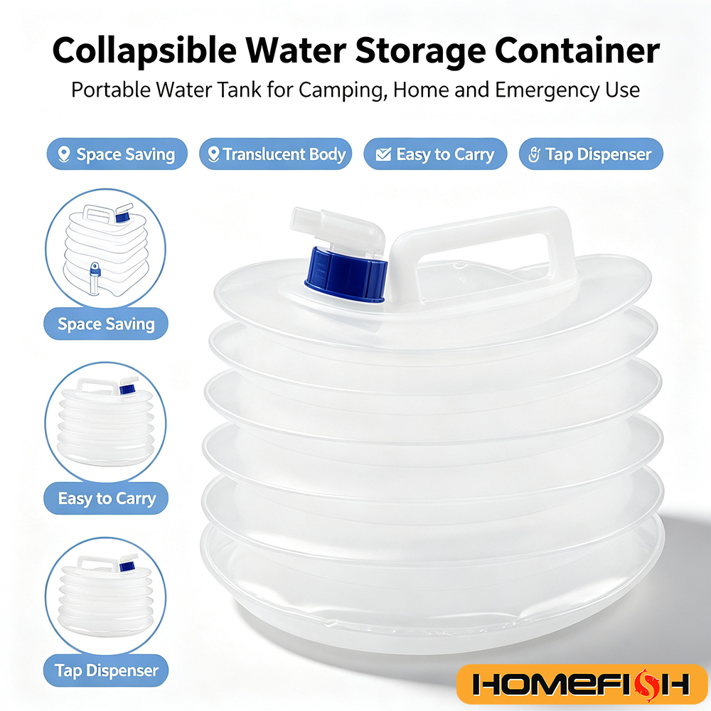 دلو ماء قابل للطي محمول سعة 5/ - مراجعة Water Bag Collapsible وسعره