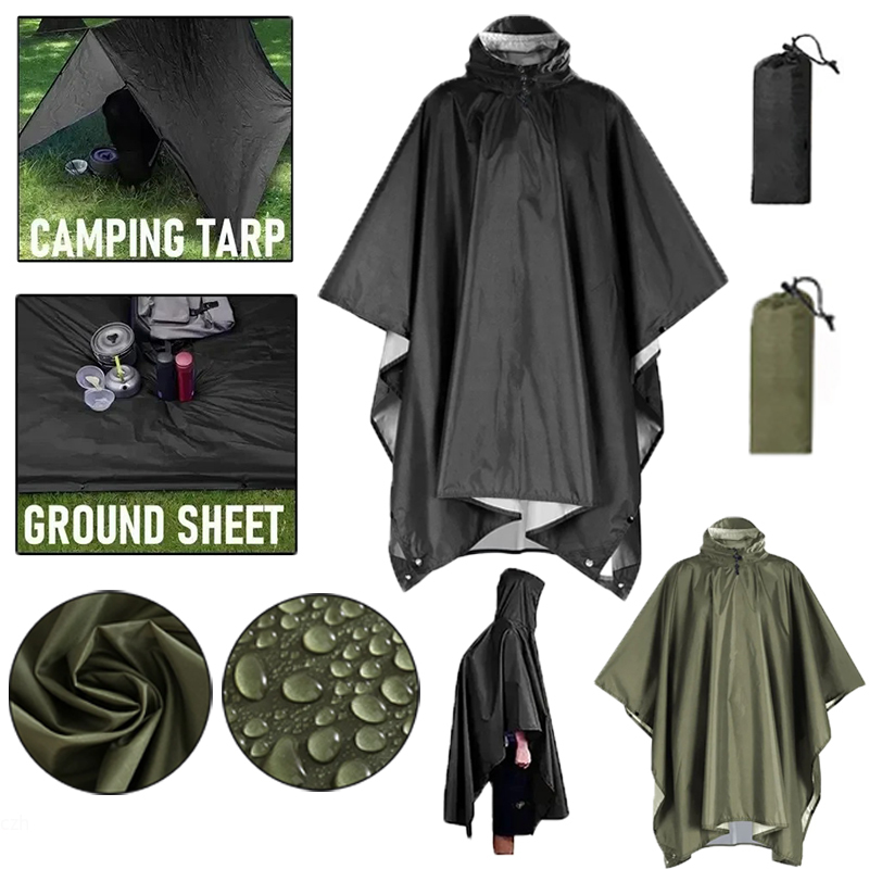 في الهواء الطلق 3 في 1 معطف وا - مراجعة Emergency Poncho Rain وسعره