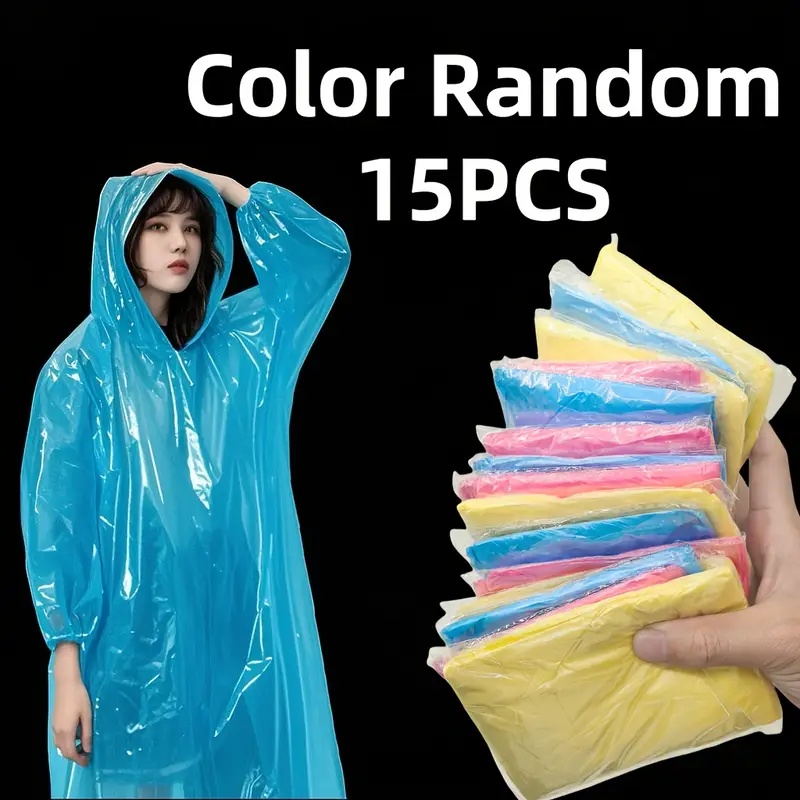 15/30 قطعة من معطف المطر الشفا - مراجعة Emergency Poncho Rain وسعره