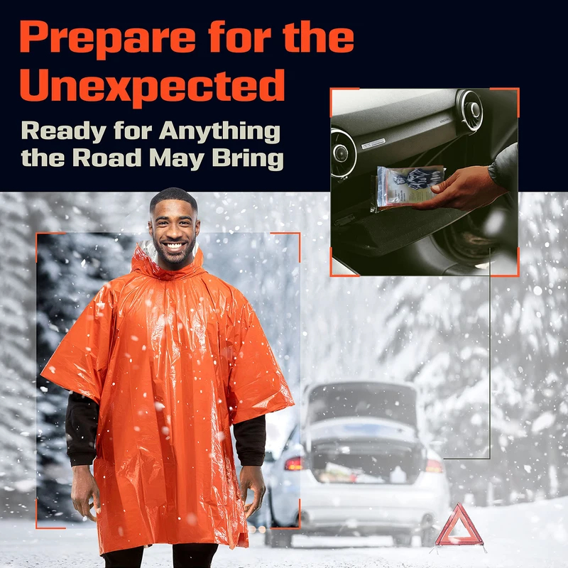 معطف واق من المطر للطوارئ مغطى - مراجعة Emergency Poncho Rain وسعره