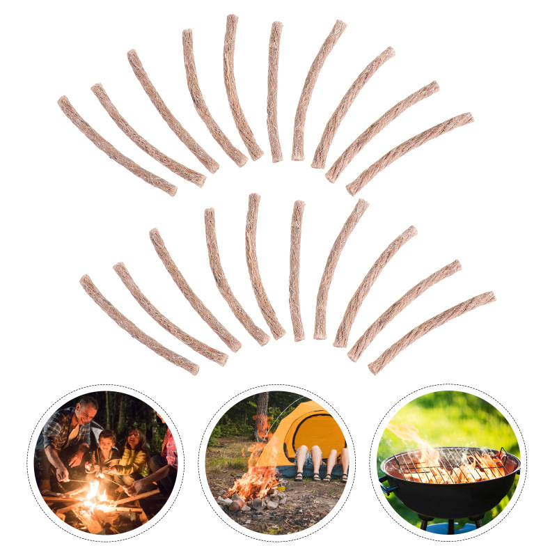 10 قطعة بقاء الفتيل القنب الحب - مراجعة Fire Starting Kit وسعره