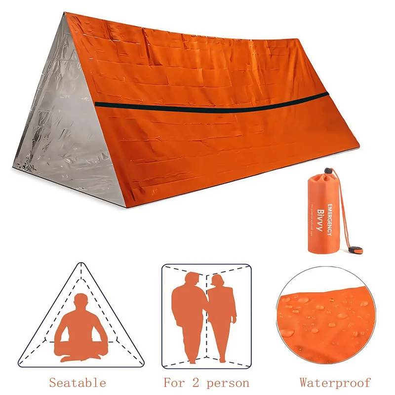 خيمة طوارئ لشخصين مقاومة للماء - مراجعة Emergency Mylar Tent وسعره