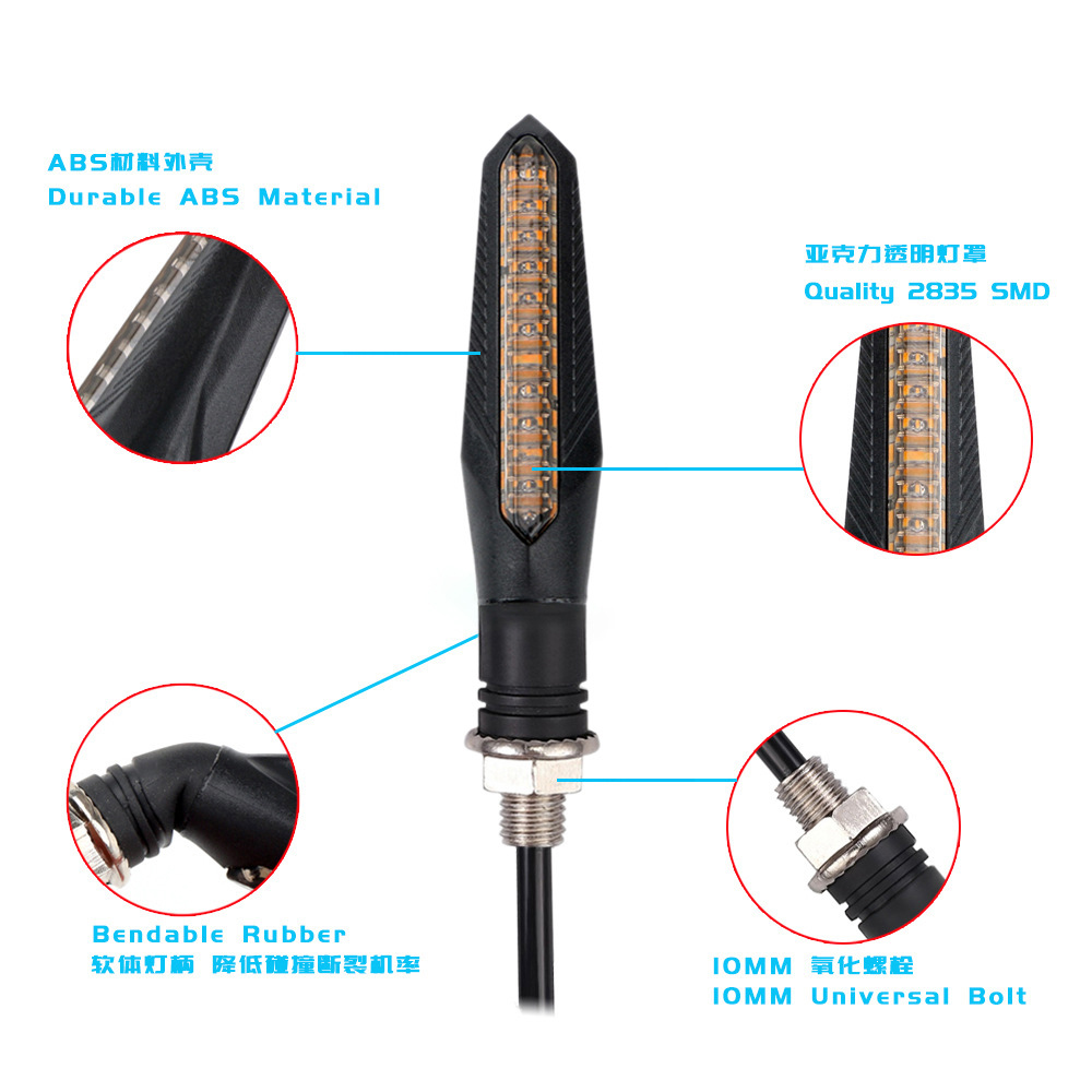 4 قطع إشارات انعطاف LED للدراج - مراجعة Sos Light Strobe وسعره