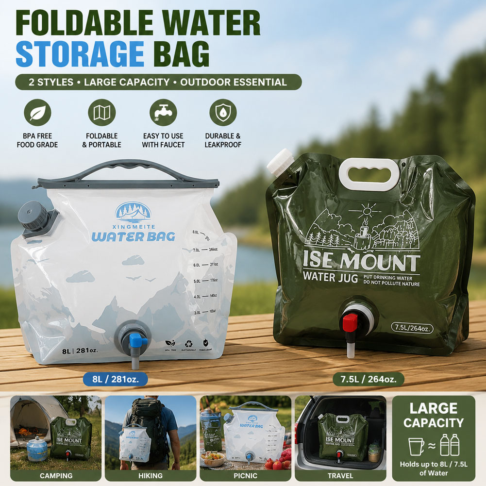 حاوية ماء قابلة للطي بسعة 8 لت - مراجعة Water Bag Collapsible وسعره