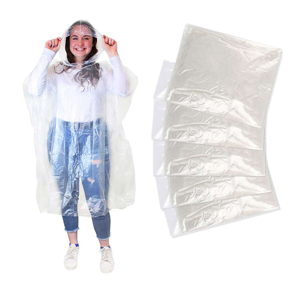 10 قطع من معاطف المطر للبالغين - مراجعة Emergency Poncho Rain وسعره