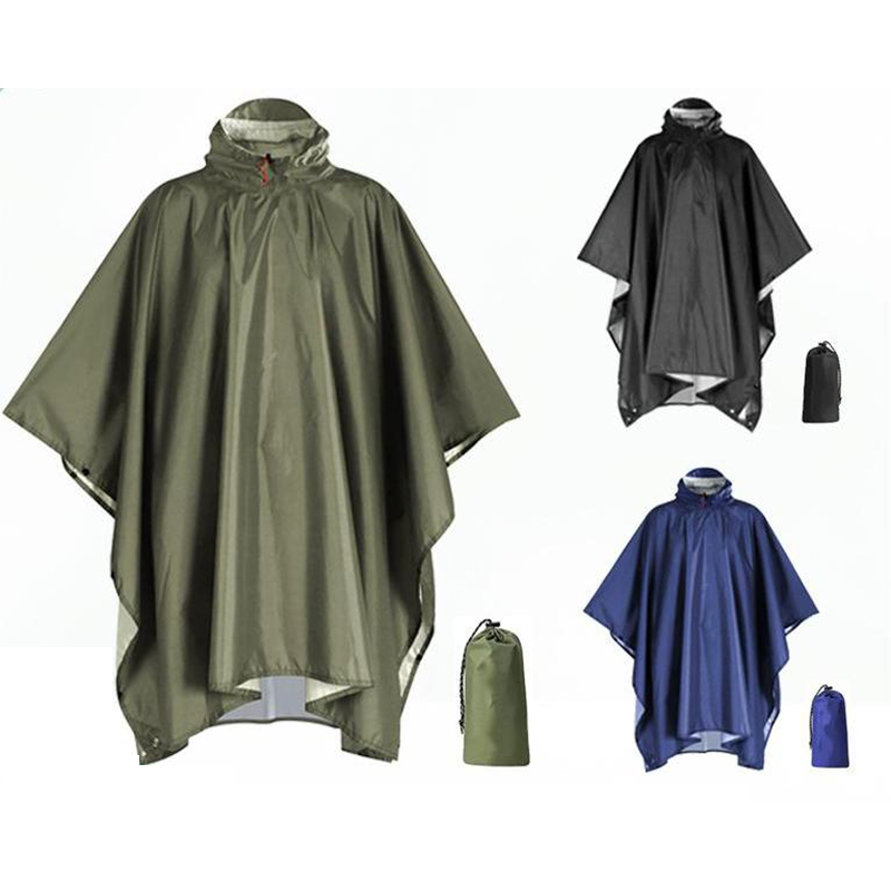 معطف مطر شديد التحمل للبالغين  - مراجعة Emergency Poncho Rain وسعره