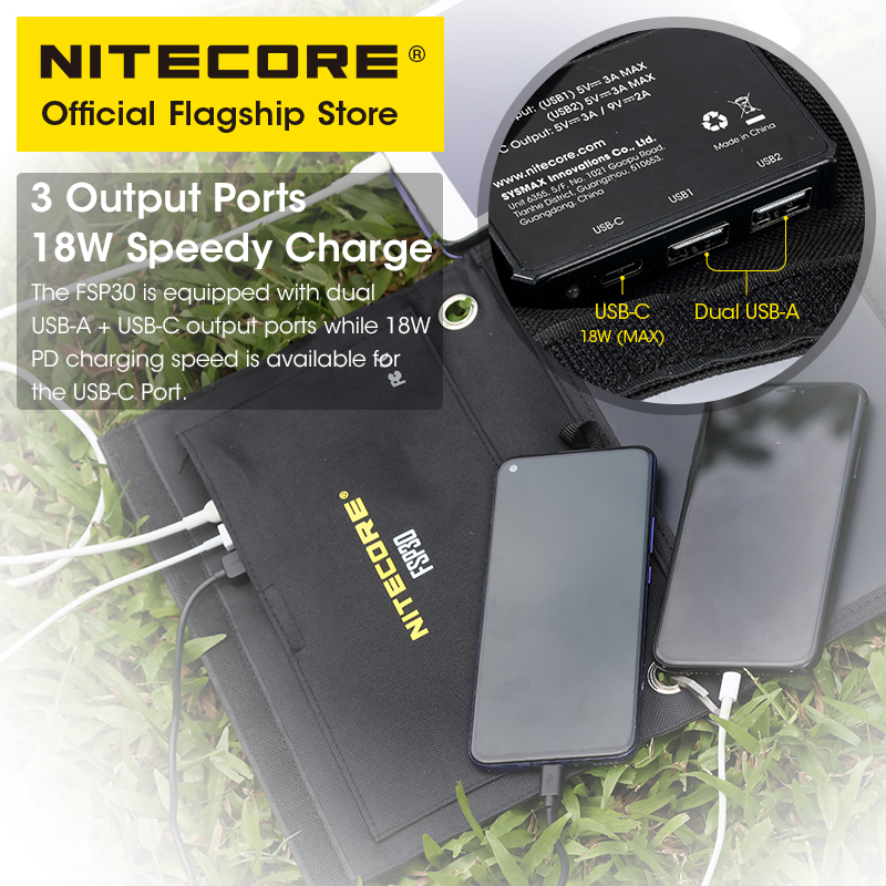 NITECORE FSP30 30 واط لوحة طاق - مراجعة Solar Emergency Charger وسعره