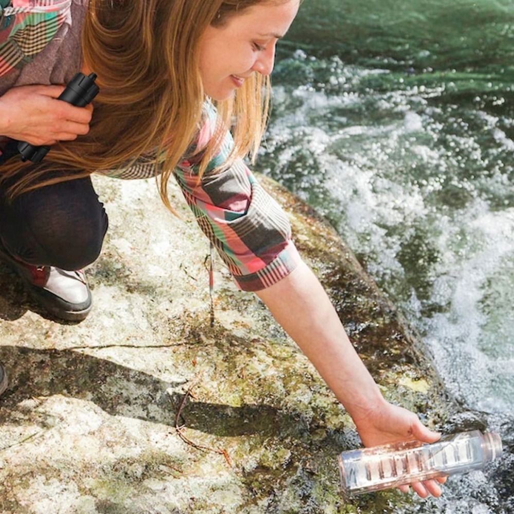 فلتر مياه صغير محمول على شكل ق - مراجعة Water Purification Straw وسعره